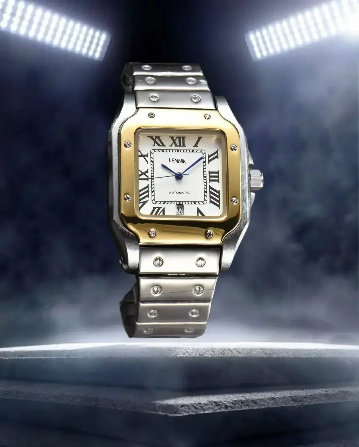 ساعة كوارتز رئيسية فاخرة للرجال 2025، ستانلس ستيل كامل، كريستال ياقوتي، مقاومة للماء، عرض التاريخ، كاجوال للعمل