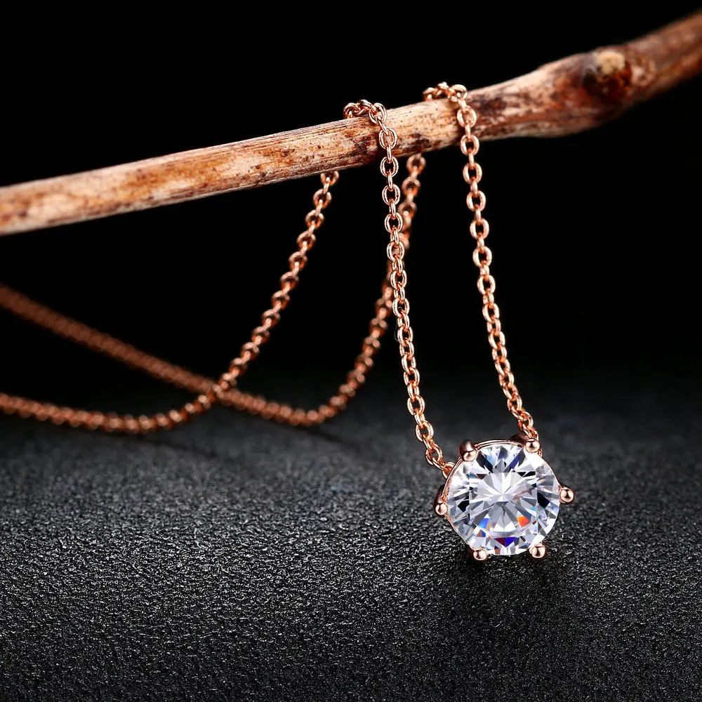 Wedding Pendant Necklaces For Women Female Shiny Zircon Bright Necklace Women\'s Chain on Neck Accessories Fashion Jewelry N431