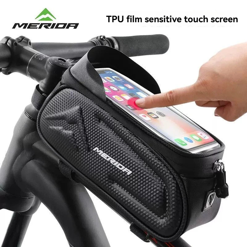 Bolsa para bicicleta Merida, bolsa para el cuadro delantero, bolsa para el tubo superior de bicicleta de montaña, bolsa impermeable para guardar objetos y colgar en la bicicleta, accesorios para ciclismo.