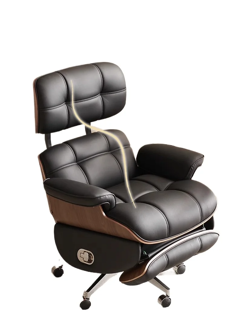 Smart electric recliner boss chair charging office chair study home computer chair retro