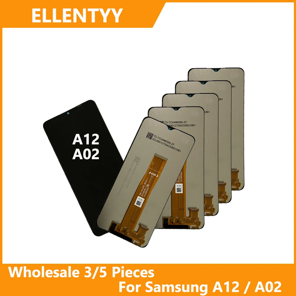 

Wholesale 3/5 pieces / Lot For Samsung A12 A125 A125F A127 A127F Screen Lcd display With Touch Digitizer For A02 A022M A022F