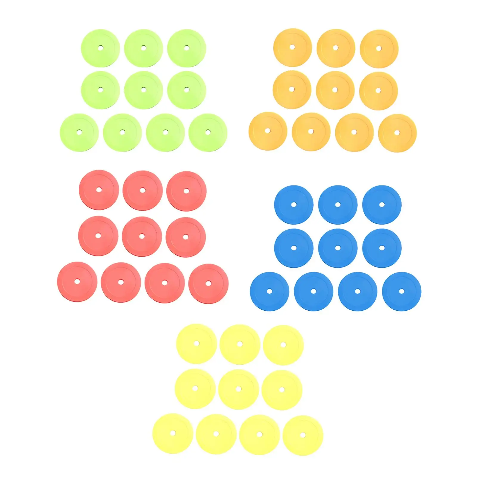 10 قطعة مخاريط مسطحة مستديرة أقراص أرضية مرنة علامات بقعة التدريب المتينة للمدربين المدربين الملاكمة كرة السلة فنون الدفاع عن النفس