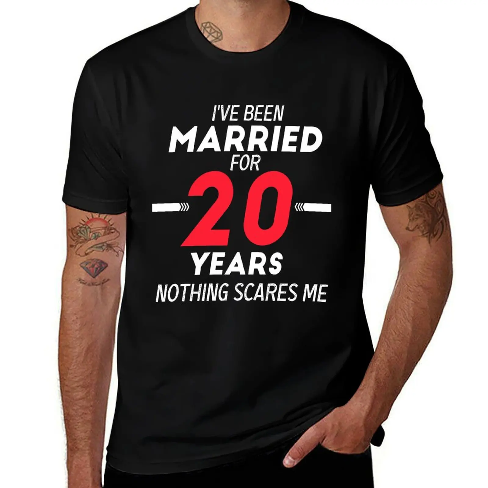 

20 Years Married Funny Couple 20st Anniversary Husband Wife 20 Years Wedding Funny 20th Anniversary Gifts T-Shirt