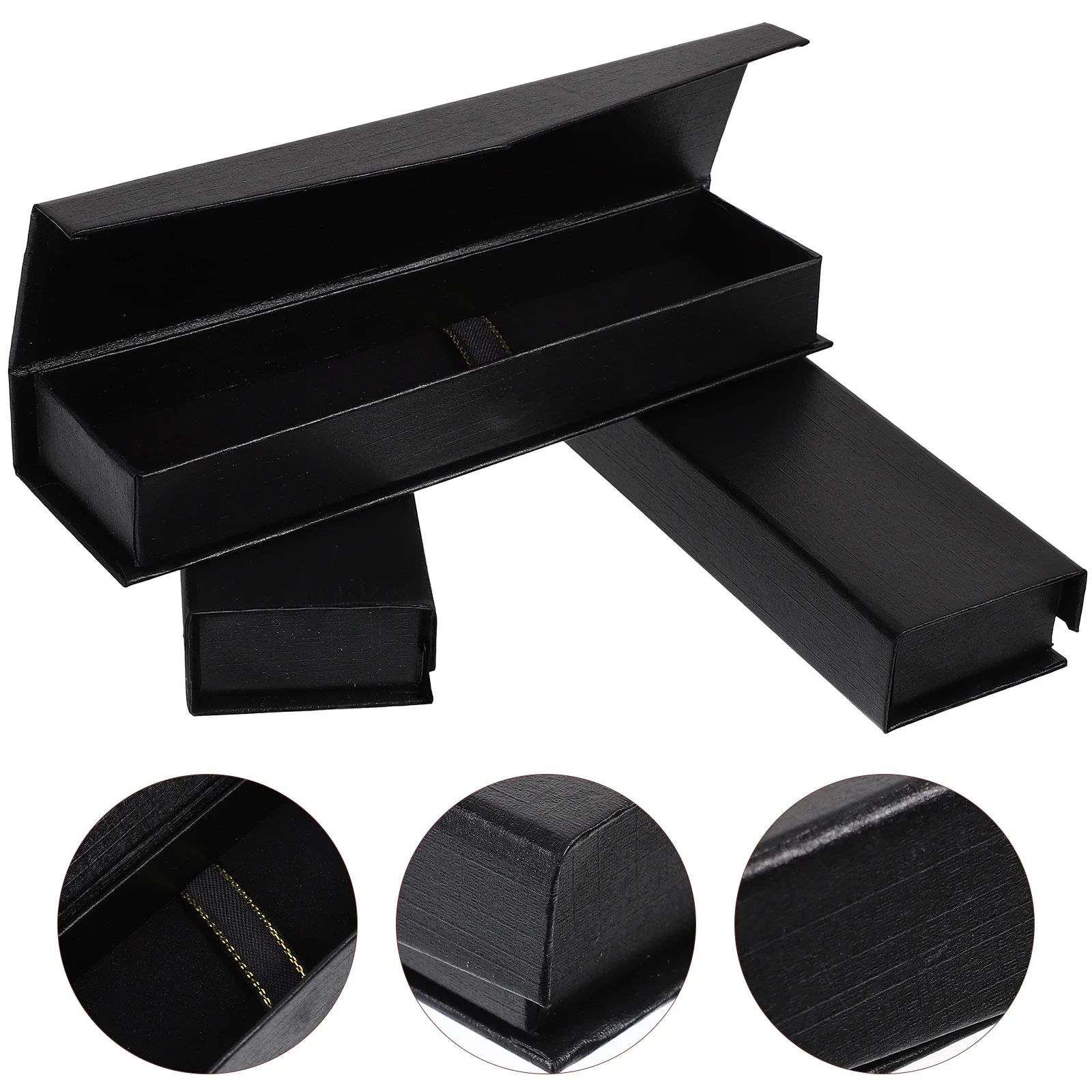 

3pcs Organizer Wrapping Case Gift Box Cloth Container Single Holder Practical Pen Box Retro Pen Packaging Case