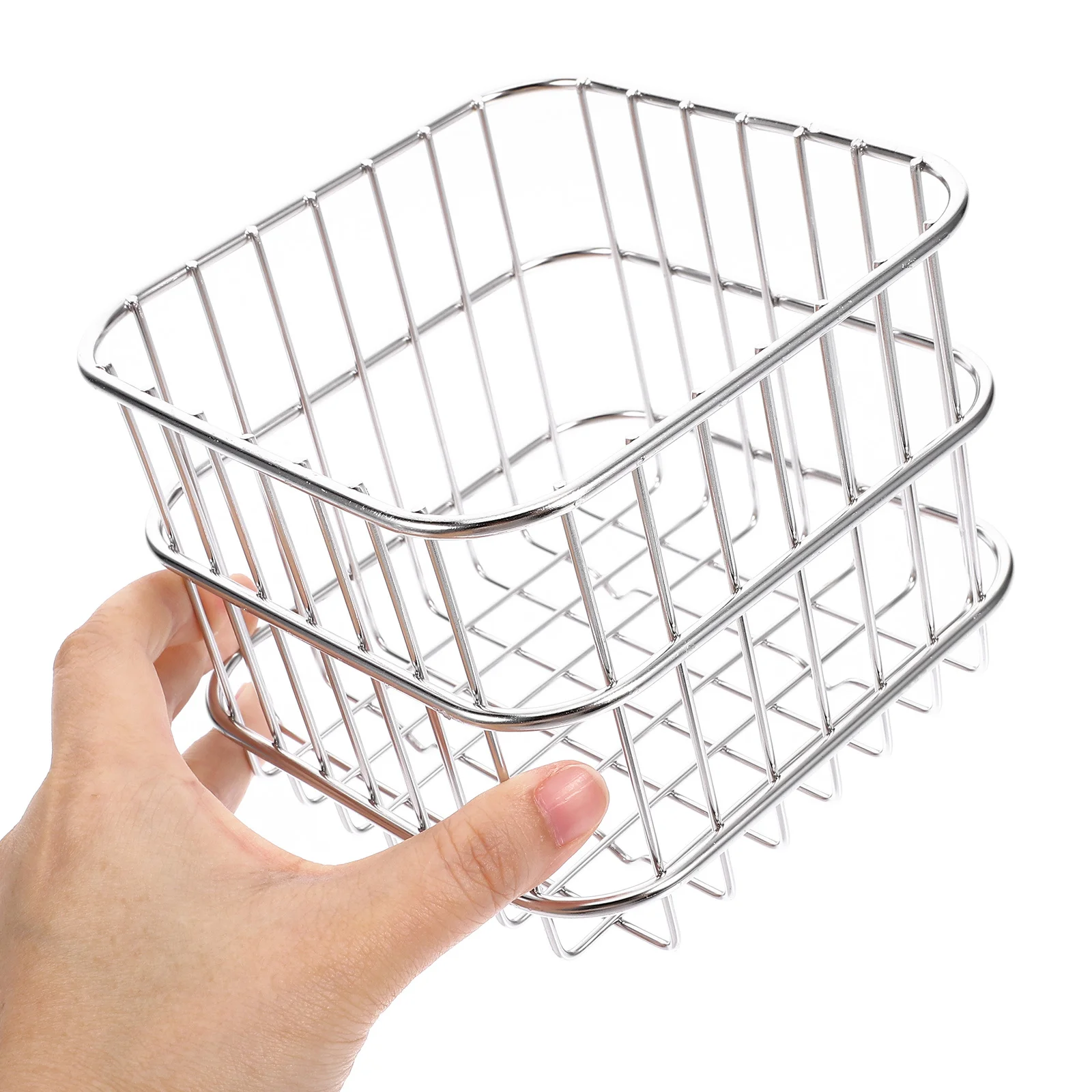 

Kitchen Drain Basket Stainless Steel Washing Fruit Vegetable Strainer Storage Holder Countertop Organizer Draining Rack