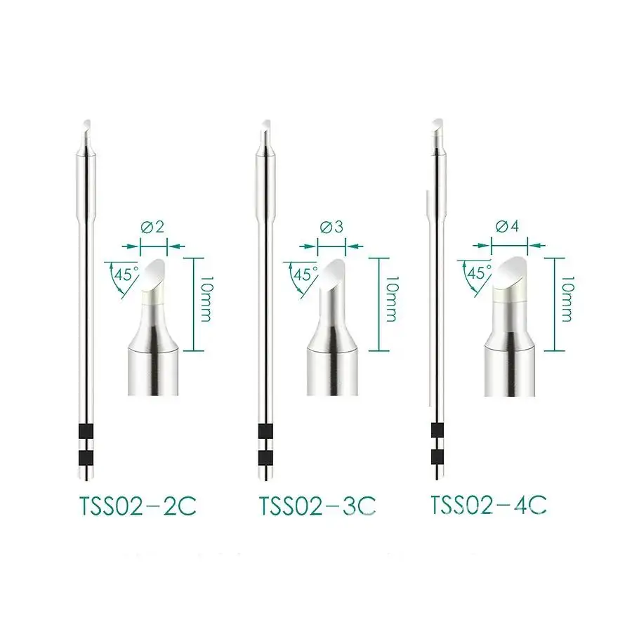 Original QUICK TS1200A Lead Free Soldering Iron Tip Welding Pen Tool TSS02-SK SK Tip B I Iron 3.2D J Welding 1C 0.8C 1.2D K