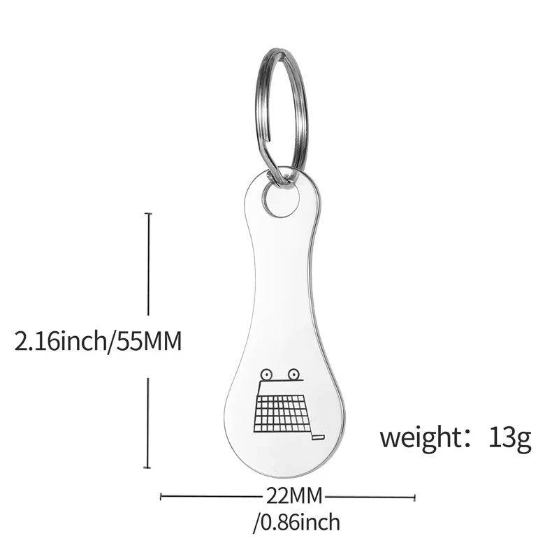 1Pcs Metal Ring Cart Shopping Token Trolley Keychain Coin Quarter Grocery Supermarket Holder Keyring Unlock Change Coins