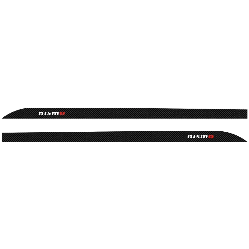 Side Skirt Sill Stripe Body Stickers Black/Carbon Fiber Car Decals For Nissan Nismo Emblem R34 GTR Tiida Sylphy Teana X-trail