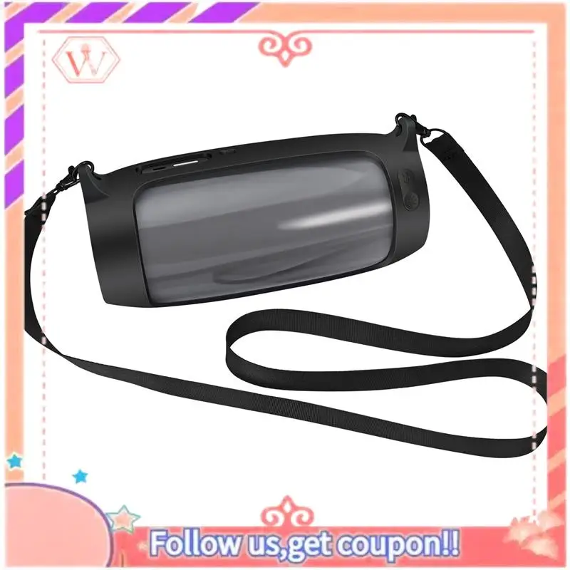 Aggiornato 2X per Pulse 4 Custodia protettiva in silicone Altoparlante Bluetooth portatile Guscio protettivo in silicone con tracolla