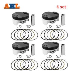 AHL 4 Sets Motorcycle Piston Kit & Rings STD +25 +50 75mm 75.25mm 75.5mm For HONDA CBR1000RR Fireblade 2004 2005 2006 2007