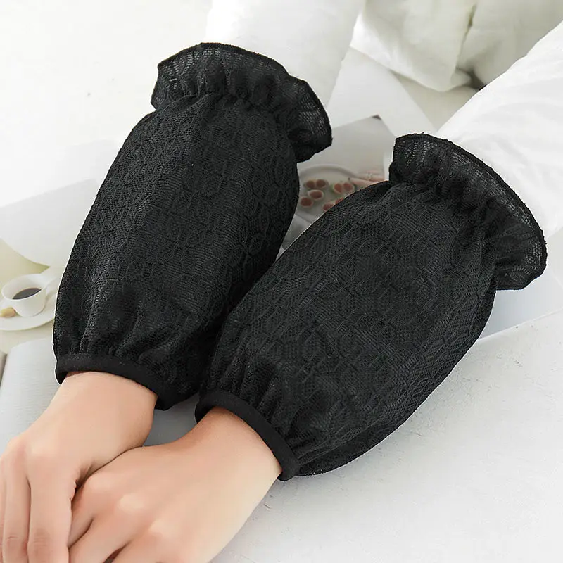 Cute Short Lace Oversleeves Anti-dirty Anti-Fouling Arm Protector Cooking Cleaning Tools Portable Housework Sleevelets One Pair