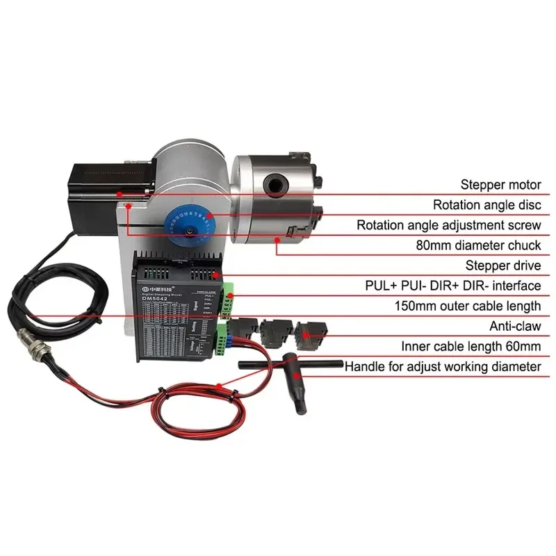 D80 Rotary Attachment for Marking Welding Machine Rotary