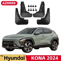 MudFlaps For Hyundai KONA 2024 2025 Hybrid Mudguards Mud Flaps Splash Guards Front Rear Wheels Fender Car Accessories 4Pcs