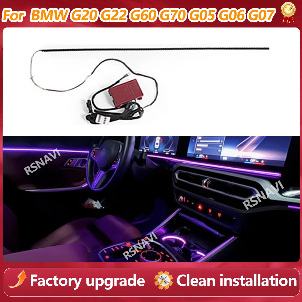 Upgrade RGB LED Sync Ambient Lighting For BMW Curved Display X5/X6/X7 & i7  Accessories
