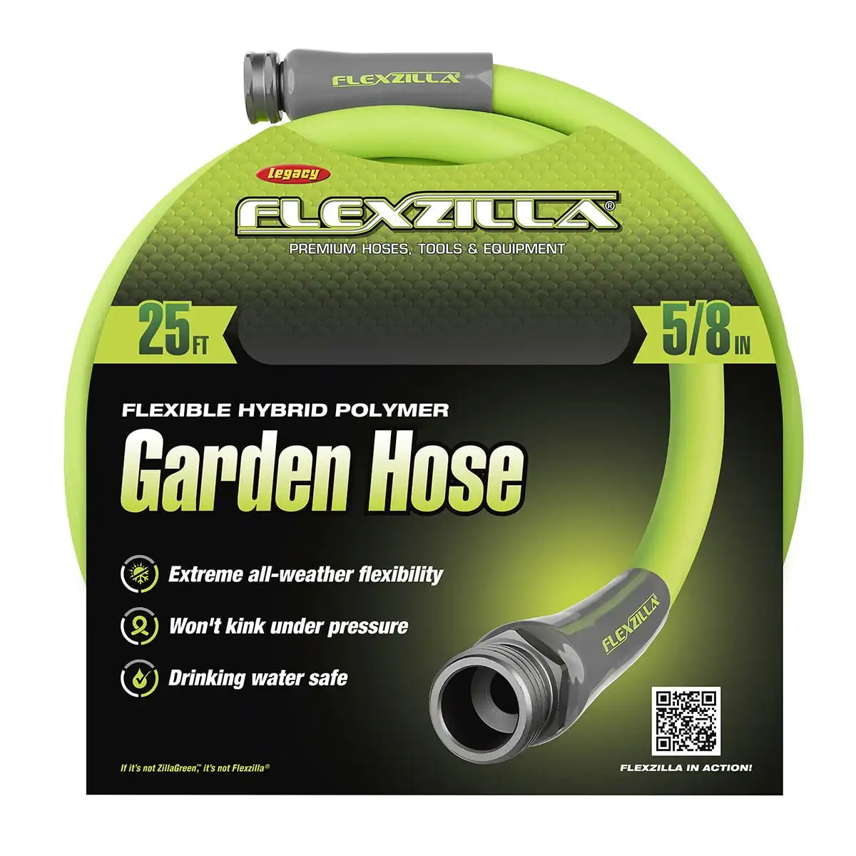  Garden Hose Hybrid Polymer ZillaGreen™ 5/8