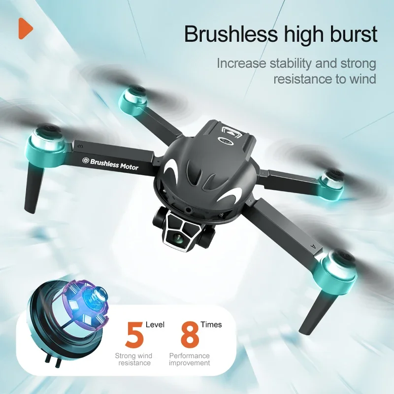 Profissional HD Dual Camera Drone, Evitar Obstáculos, Motor sem escova, 5G WiFi FPV RC Quadcopter, Fotografia Aérea, 8K, V166