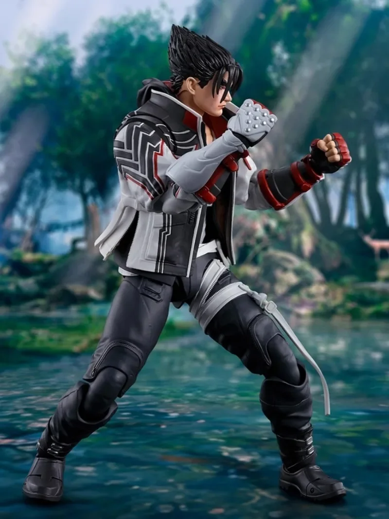 Bandai Original Genuine SHF SHFiguarts TEKKEN 8 JIN KAZAMA Anime Action Figures Toys for Kids Gift Model Ornaments