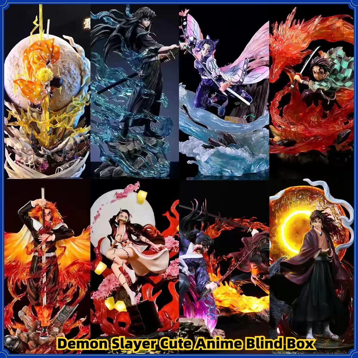 

Demon Slayer Cute Anime Blind Box Figures Chibi Style PVC Mini Doll Collectible Gift Toy