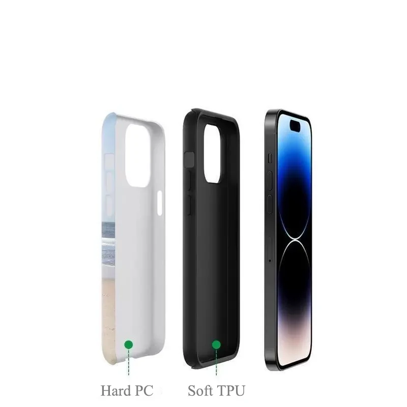 Nama Gambar Kustom Blossom Flower PC + Casing Silikon untuk iPhone 15 14 13 11 12 16 17Pro Max 14 15 16Plus 17air Case Luxury Cover