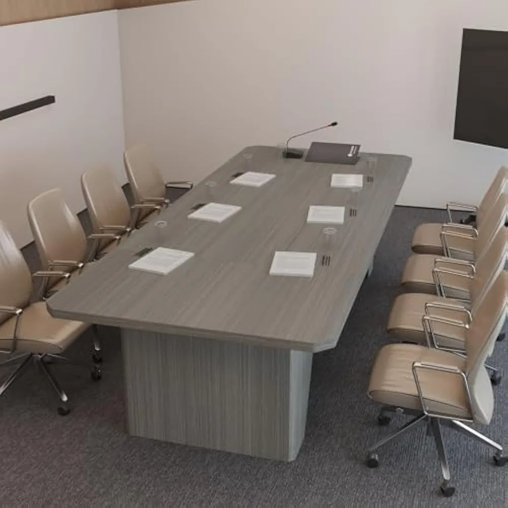 

118.1" W Conference Table for 10-12 People, Modern Wood Versatile Seminar Meeting Table for Conference Room Boardroom Office, R