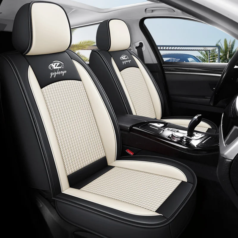 

2Pcs Front Seat Covers, Breathable Ice Silk All-Season Comfort, Durable Decorative Protector for Driver/Passenger, Fits Most Car