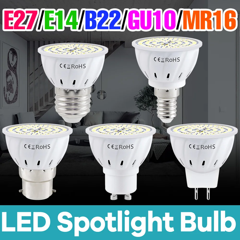 

LED Spotlight Bulb Downlight Recessed Bulbs Corn Lamp Daylight AC220V Candle Decoration Spot Light E27/E26/B22/E14/MR16/GU10
