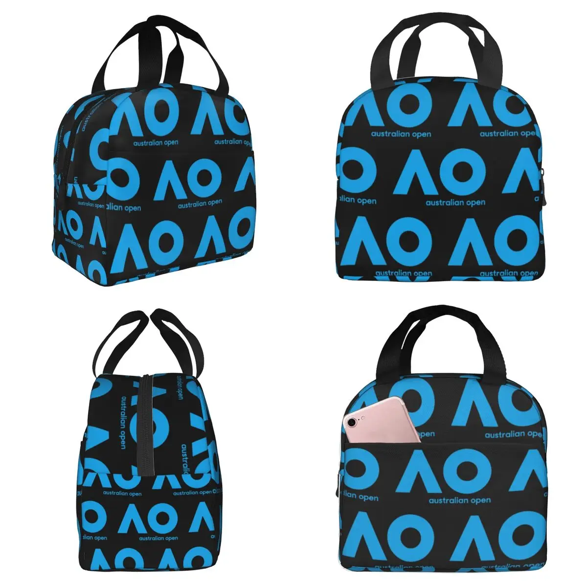 Australian Open AO (Blue Version) Insulated Lunch Bag for Kids School Cooler Thermal Food Box Tote Portable LunchBoxes Container