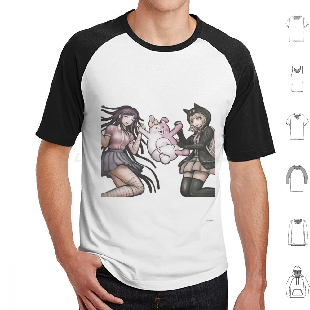 Chiaki Nanami And Mikan Tsumiki T Shirt Cotton Men Women DIY Print Dangan Ronpa Danganronpa Nanami Tsumiki Sdr2 Super Dangan