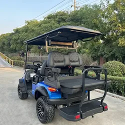 Nuova elegante auto da caccia 4 posti sedili ribaltabili ad alta potenza con batteria al litio auto elettrica Street Legal Golf Cart