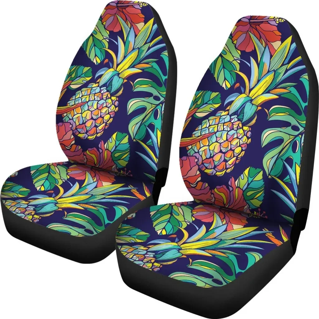 Colorful Pineapple Seat Cover Car Seat Covers Set 2 Pc, Car Accessories Car Mats