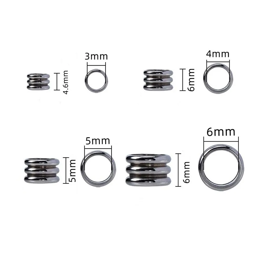 20Pcs 3/4/5/6mm Stainless Steel Big Hole Round Spacer Beads DIY Jewelry Making Handmade Necklace Bracelet Supplies Accessories