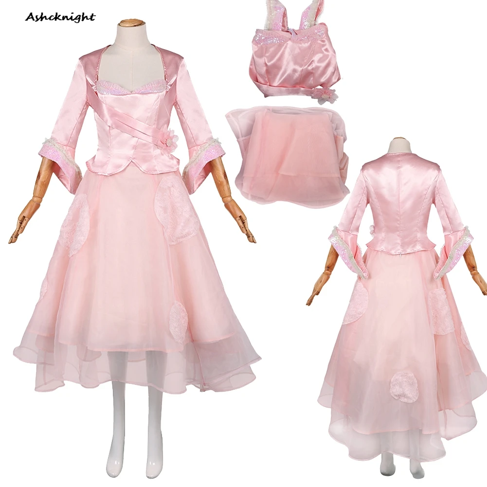 

Wiked ​2 Glinda Cosplay Pink Dresses Clothes For Women Adult Party Disguise Halloween Costume Carnival Roleplay Outfits Suits
