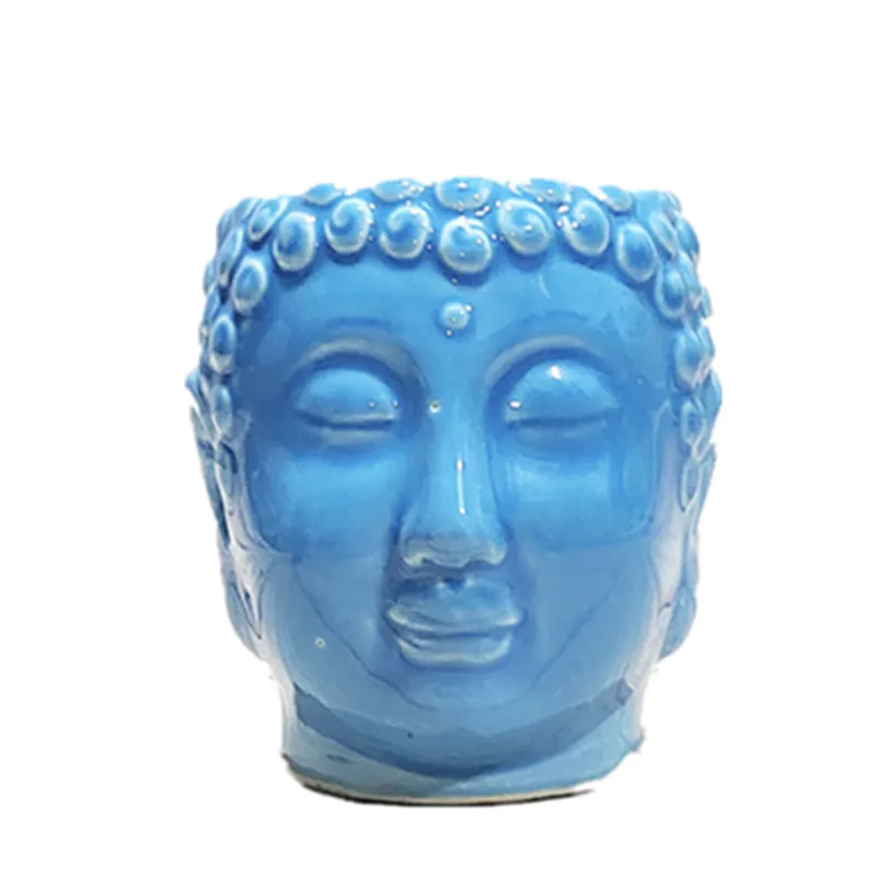 Silicone Buddha Head Candle Holder Molds, Clay Ceramic Vase, Casting Flower Pot Mould, DIY Concrete Resin Planter Maker