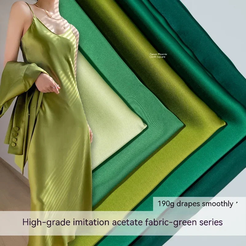 

Acetic Acid Satin Fabric Glossy Light Smooth Draped Dress Half Skirt Cloth Diy Apaprel Sewing Fabric Pure Polyester Material