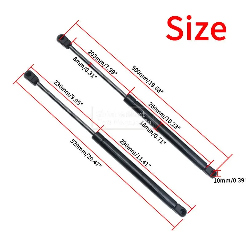 2pcs Rear Trunk Tailgate Boot Gas Struts Lift Supports 6895009110 for Toyota Yaris Car-styling1999 2000 2001 2002 2003 2004 2005