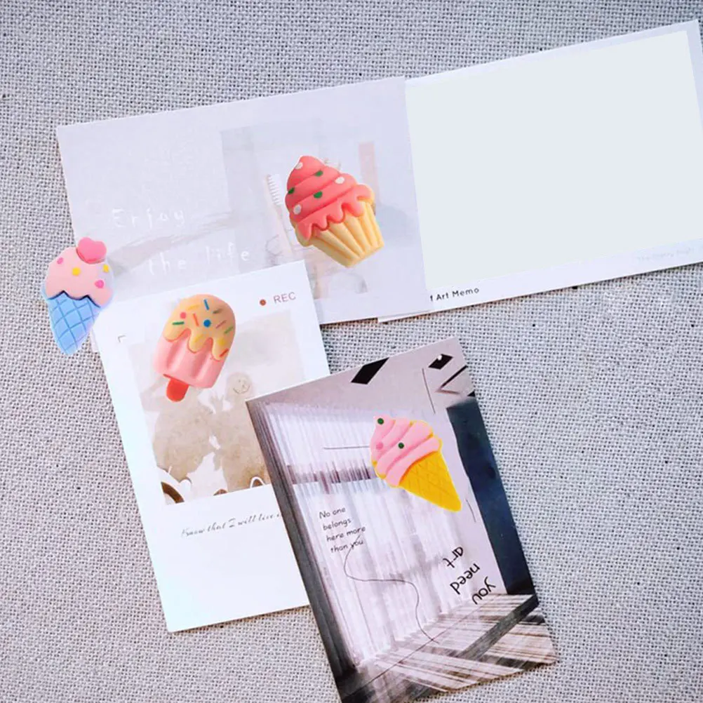 

30Pcs Ice Cream Shape Pushpins Thumb Tacks Reusable Compact Map Markers Multi-Function Small Push Pins for Office