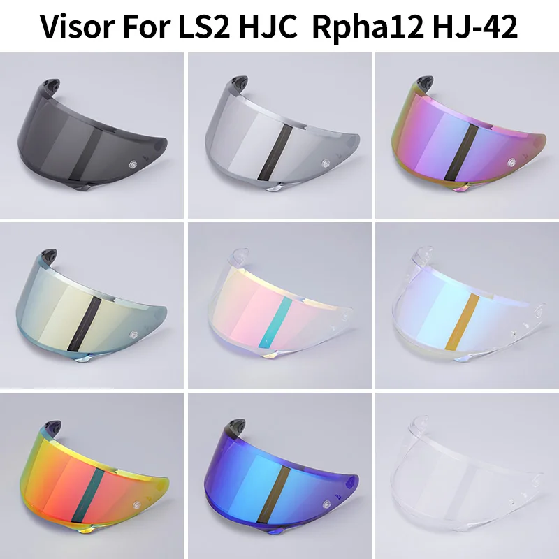 

Visor For HJC Rpha12 HJ-42 Helmet Replace ANTI-UV lens Cascos Moto RPHA 12 HJ42 Visera Capacetes Accessories Anti-FOG FILM