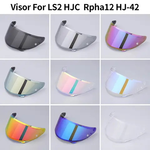 Visor For HJC Rpha12 HJ-42 Helmet Replace ANTI-UV lens Cascos Moto RPHA 12 HJ42 Visera Capacetes Accessories Anti-FOG FILM