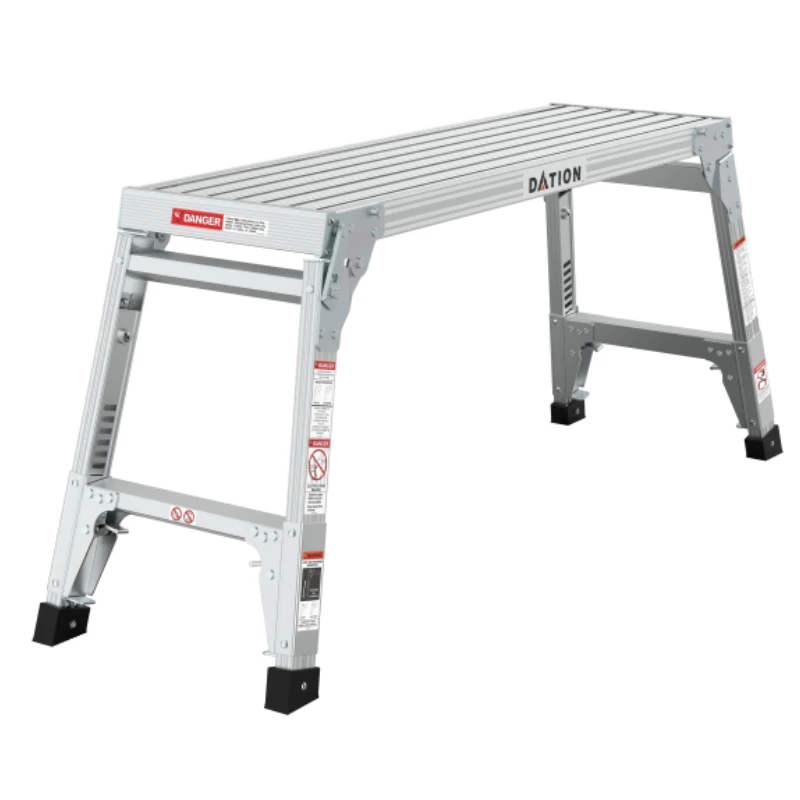 Escada de plataforma estreita Escada de alumínio resistente e fácil de transportar