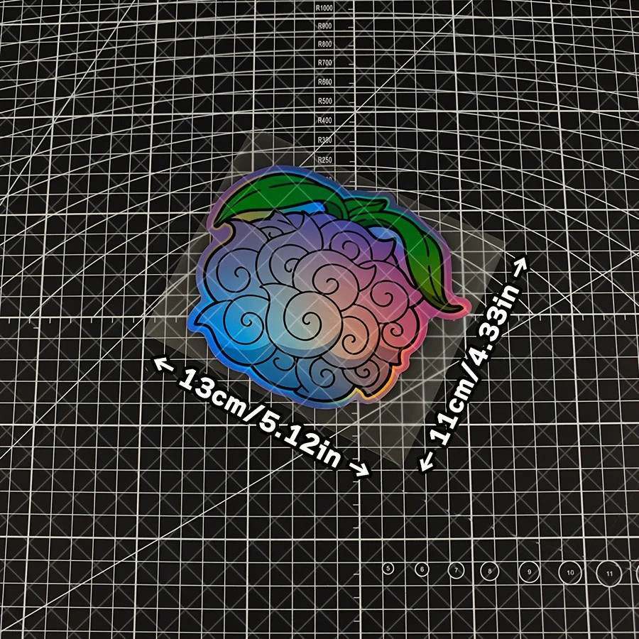 قطعة واحدة من ملصق الفاكهة الملونة على شكل دراجة نارية للسيارة، ملصق بنمط فريد، ملحق خارجي مخصص للسيارات
