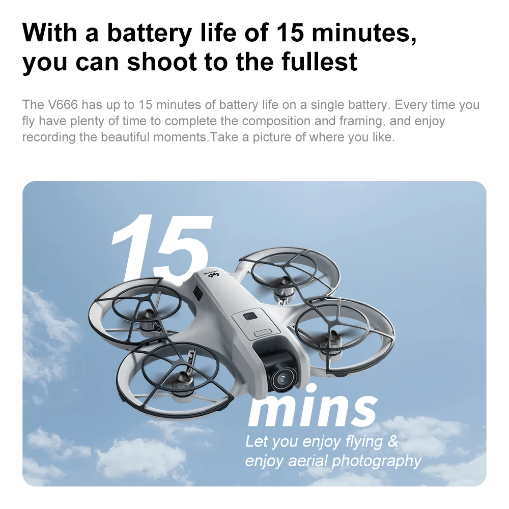 

V666 Drone Battery 3.7V 1000MAH Battery/Propeller For V666 Brushless Drone Screen Drone Battery Blades V666 Dron accessory Toy