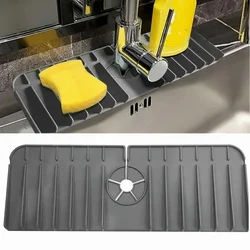 Bathroom Kitchen Drain Water Retaining Sink Anti-spray and Pad Silicone Faucet Splashproof Water Pad Absorbent Pad Accessories