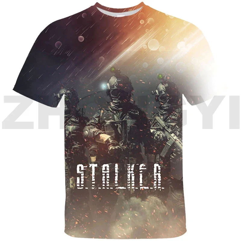 Summer S.T.A.L.K.E.R. 2 Heart of 3D T-shirt Hot Shooting Game Stalker 2 Kids Short Sleeve Harajuku Casulal Women Men Streetwear