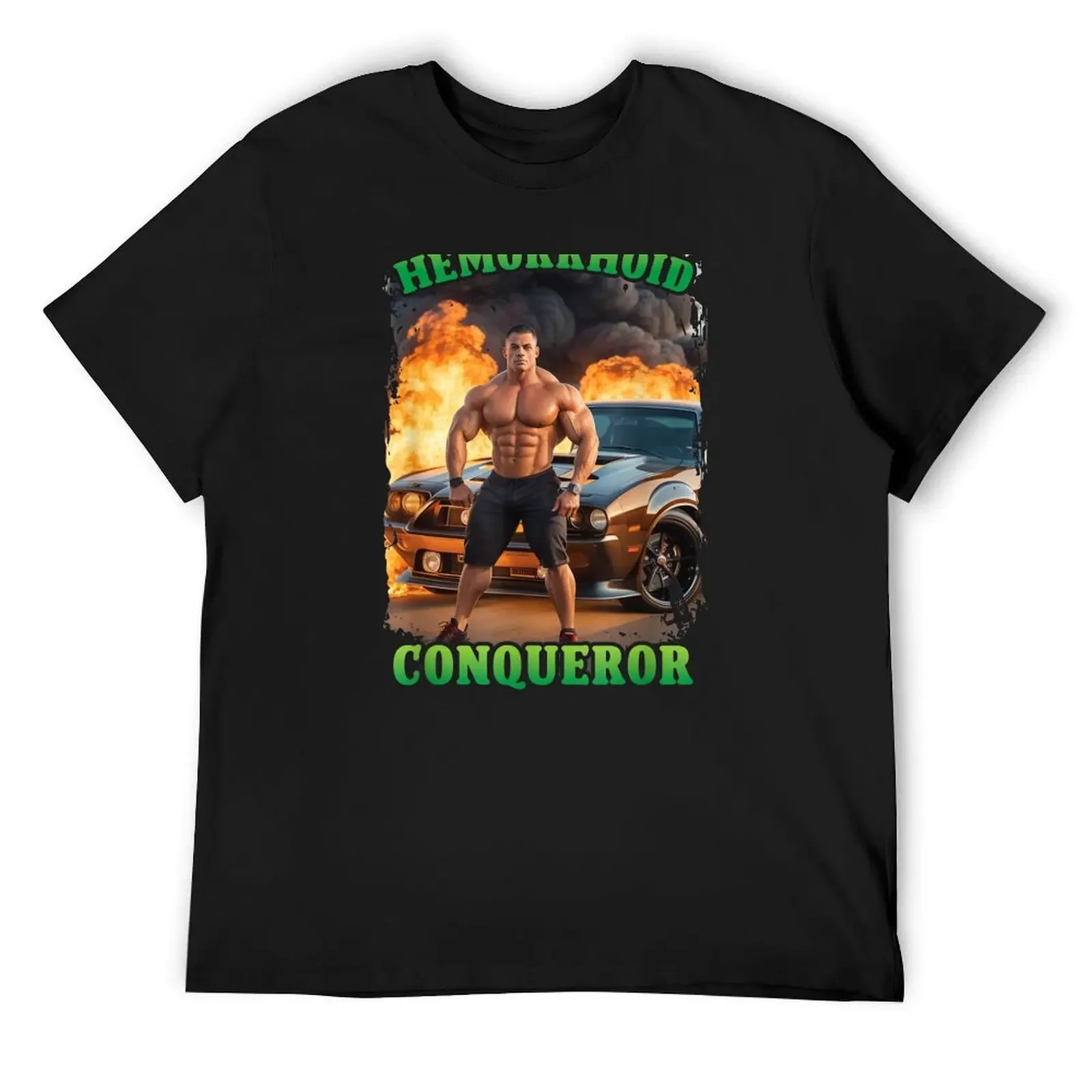 Hemorrhoid Conqueror Funny Meme Weird Offensive Cringe Joke T-Shirt baggy shirts blacks custom t shirt mens white t shirts