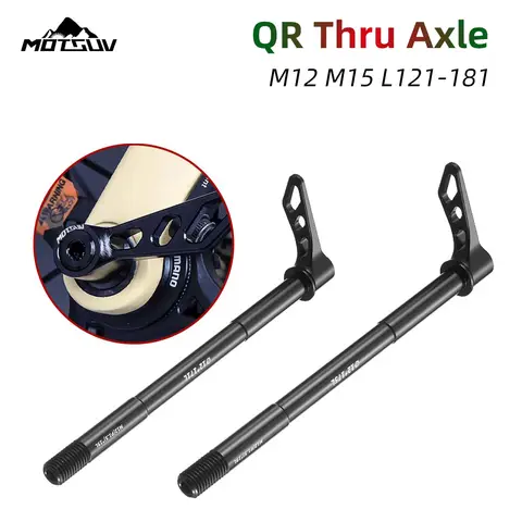 MOTSUV MTB 퀵 릴리스 스루 액슬 도로 자전거 프론트 포크 샤프트 꼬치 리어 허브 스루 액슬 12x128/162 12x171/175/177 자전거 축