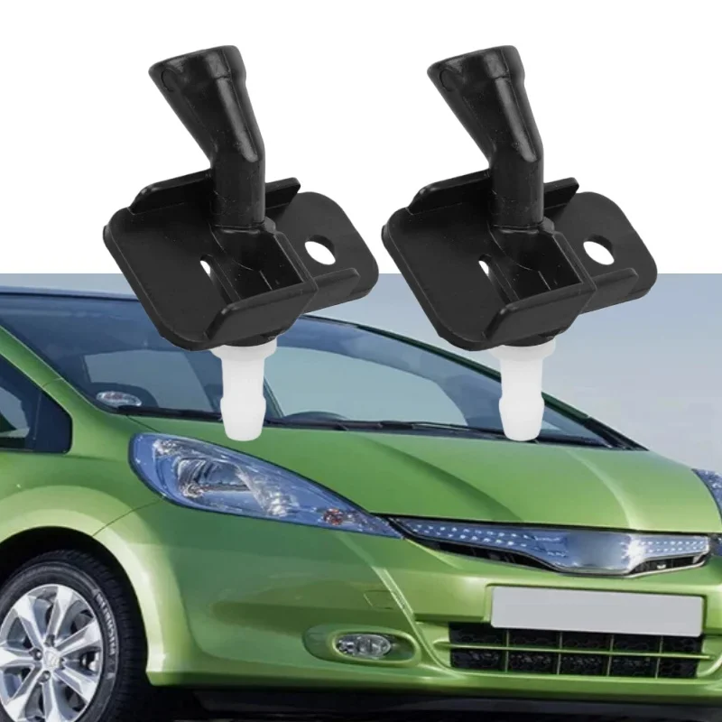 2pcs Car Front Windscreen Washer Nozzle 76810-TF0-G01 For Honda Fit 2019-2013 Jazz 2014 Hood Windscreen Washer Spray Jet