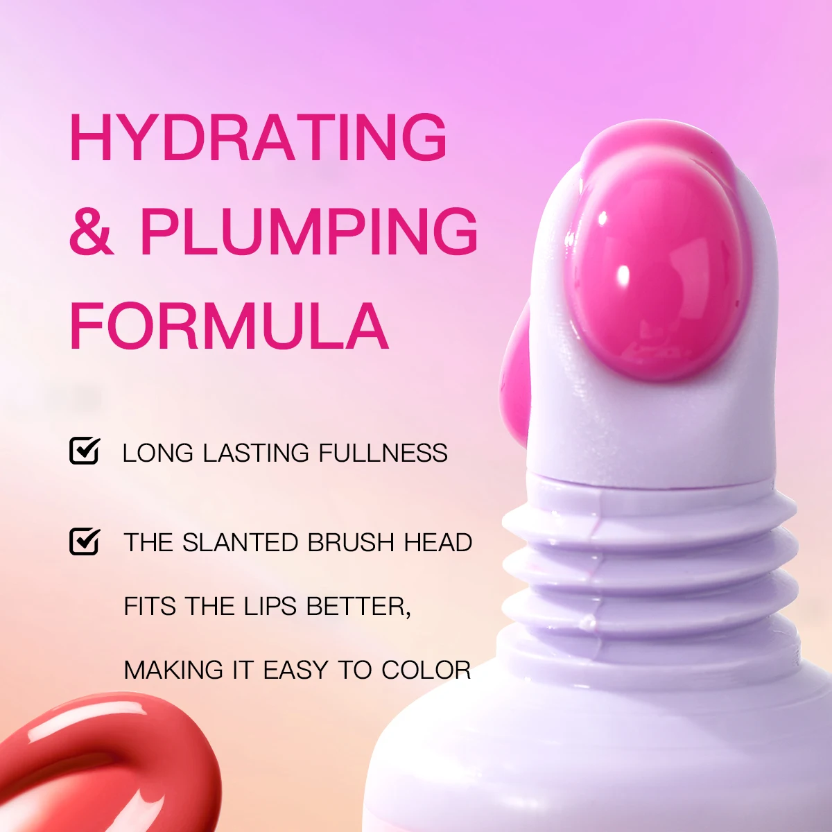 Conjunto de 3 peças, bálsamo labial de brilho labial de gelatina cristalina, hidrata e suaviza linhas labiais, lábios de vidro de cor labial gelatinoso, fragra frutado