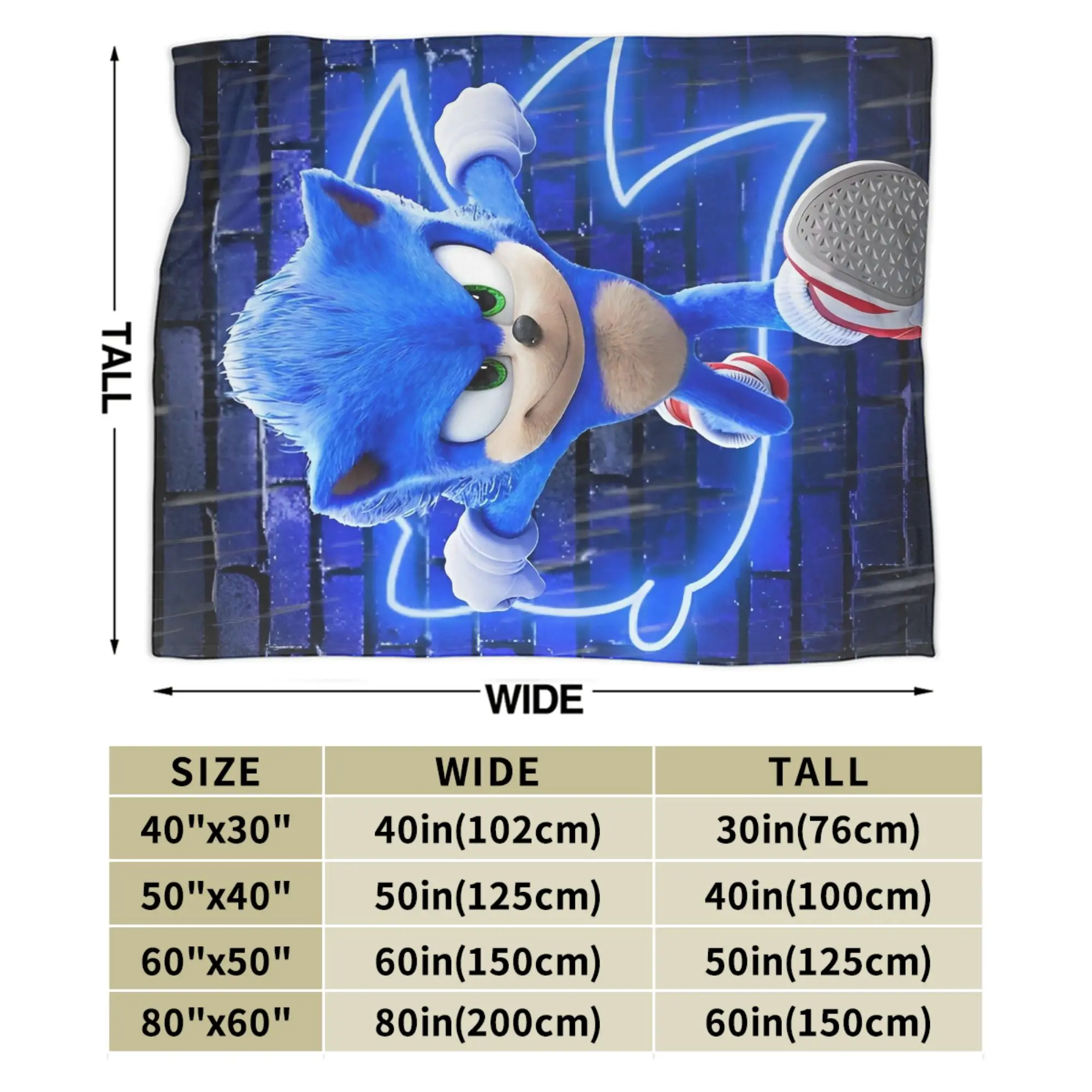 Sonices Movie Throw Blanket for Couch Video Game Fuzzy Soft Plush Blanket 50x60 Inch Multi-size Bedspread for All Seasons - view 5