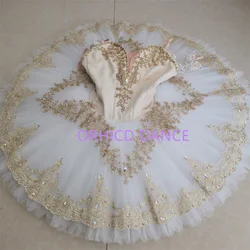 Professional High Quality 12 Layers Custom Size Kids Girls Women Adult Performance Wear White Ballet Pancake Tutu