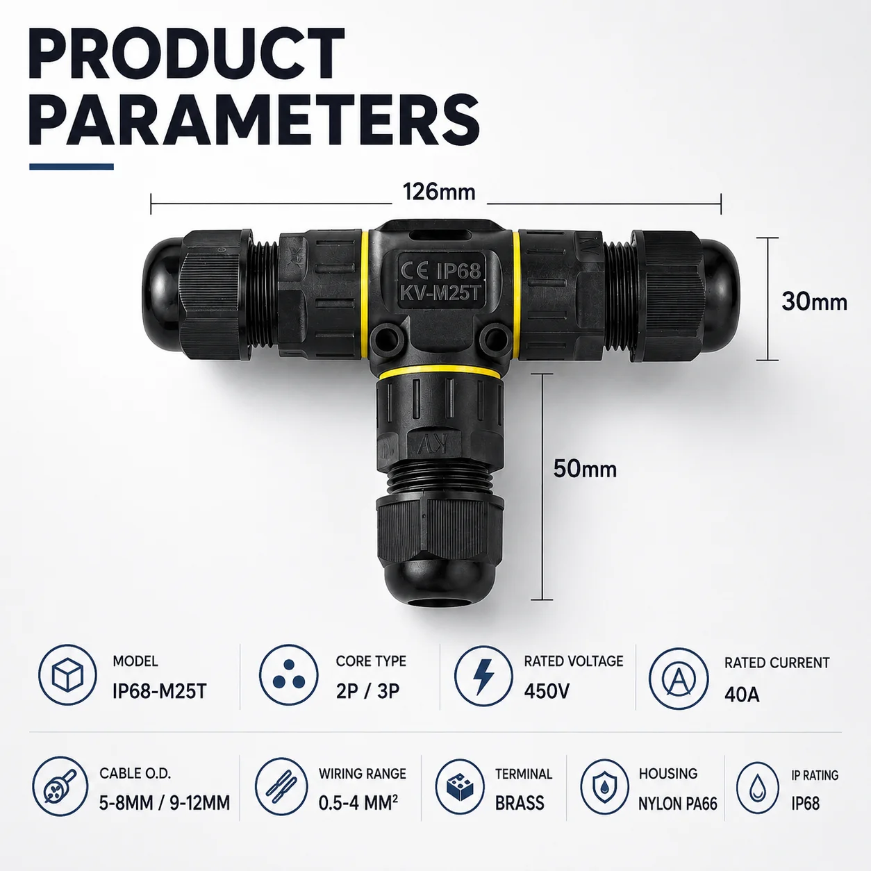 Conector de Fio Tipo T à Prova - Outdoor Power Wire avaliação e preço